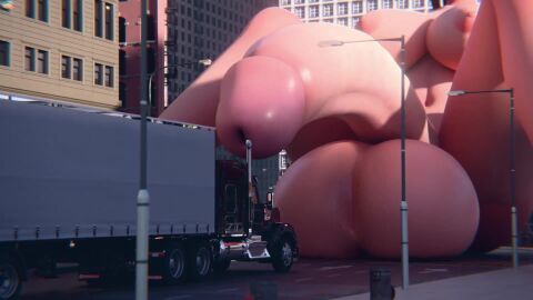 1futa 3d animated balls benevolent_bunny big_breasts breasts city destruction futa_giantess futa_only futanari giantess huge_balls huge_breasts huge_cock hyper hyper_balls hyper_penis intersex light-skinned_futa light_skin macro no_sound nude nude_futa penis penis_slap solo tagme testicles truck video