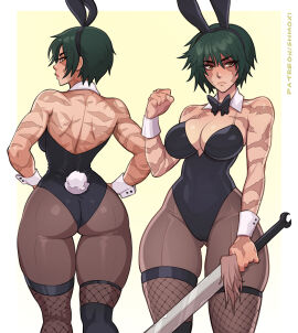1girls 2024 2d 2d_(artwork) artist_name ass badass baddie big_ass big_breasts breasts brown_eyes bust busty chest curvaceous curvy curvy_figure digital_media_(artwork) female female_only green_background green_hair hips hourglass_figure huge_ass huge_breasts human jujutsu_kaisen large_ass large_breasts legs light-skinned_female light_skin looking_at_viewer mature mature_female questionable scars scars_all_over shmoxi short_hair slim_waist solo solo_female sword teenager thick thick_hips thick_legs thick_thighs thigh_gap thighs toksie toned toned_female voluptuous waist weapon white_border wide_hips zenin_maki