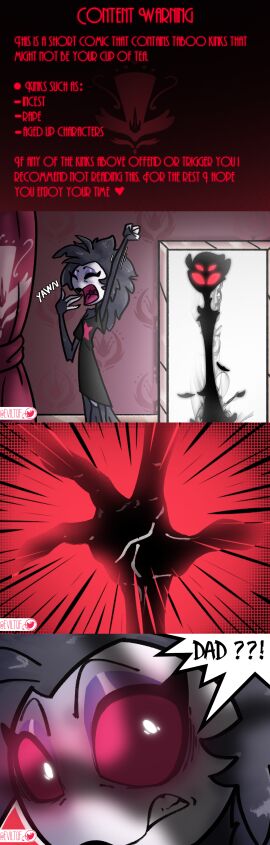 absurd_res age_difference aged_up anthro avian beak bird bodily_fluids clothing comic content_warning cover cover_art cover_page crying cum daughter_(lore) demon digital_media_(artwork) duo english_text eviltqf eyelashes father_(lore) father_and_child_(lore) father_and_daughter father_and_daughter_(lore) feathers female genital_fluids hair hellaverse helluva_boss hi_res imminent_sex incest incest_(lore) looming loose_feather loose_shirt male male/female messy_hair octavia_(helluva_boss) open_mouth oversized_clothing owl owl_demon parent_(lore) parent_and_child_(lore) parent_and_daughter_(lore) red_eyes scared scared_face simple_background stolas_(helluva_boss) tears text waking_up wide_eyed yawn yawning_position