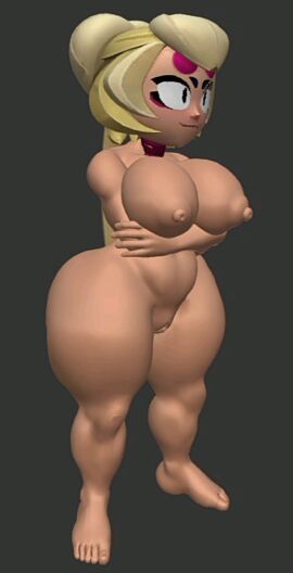 3d brawl_stars brawler breasts charlie_(brawl_stars) female nude