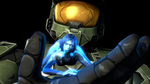 1boy 3d ahegao_face cortana female halo halo_(series) holding jack-o_pose male master_chief micro_female no_source nude nude_female size_difference source_filmmaker twistedraven