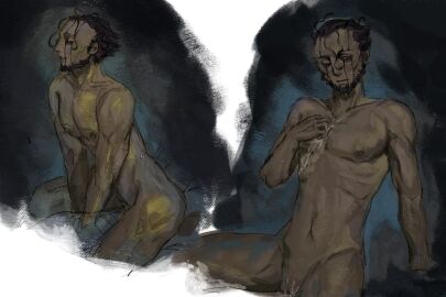 1boy 1cuntboy after_sex after_vaginal beard black_hair completely_nude cowgirl_position cum cum_in_pussy cum_inside cuntboy cuntboy_focus facial_hair facial_markings facial_tattoo female genderswap genderswap_(mti) hair_slicked_back hairless_pussy intersex made_in_abyss male mature mature_cuntboy mature_intersex mti_crossgender nude oriole78044016 pussy rule_63 solo_focus tan_skin uncensored wazukyan