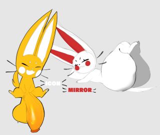 1boy 1girls 2d 2d_(artwork) 2d_artwork ass balls ballsack big_balls big_penis female foreskin fur furry furry_only ic0nmon icon_(ic0nmon) long_ears male open_mouth penis small_but_hung tagme text thick thick_ass thick_thighs thighs thunder_thighs thunderthighs uncircumcised white_fur yellow_fur