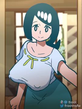 1boy 1girls age_difference animated ass_jiggle belly_jiggle big_breasts breasts cheating_wife chubby chubby_female cum elio_(pokemon) female jean_shorts jiggle lana's_mother_(pokemon) mature_female milf mossyfroot nintendo older_female pokemon pokemon_sm sex sound tagme video younger_male