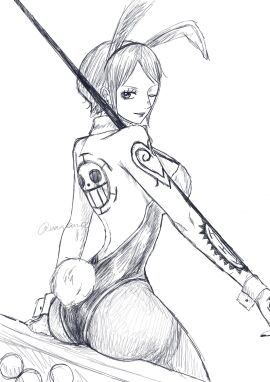 1girls animal_ears arm_tattoo ass back_tattoo backless_outfit ball_(object) bare_shoulders billiard_ball billiard_table billiards breast_tattoo breasts buttons cue_stick detached_collar earrings fake_animal_ears fake_tail female female_only genderswap genderswap_(mtf) hand_tattoo heart_pirates_jolly_roger highleg highleg_leotard holding holding_cue_stick jewelry large_breasts leotard looking_at_viewer namnam_op one_eye_closed one_piece pantyhose parted_lips playboy_bunny rabbit_ears rabbit_tail rule_63 short_hair shoulder_tattoo simple_background sitting solo strapless strapless_leotard table tail tattoo thighs trafalgar_law trafalgar_law_(female) twitter_username white_background wrist_cuffs