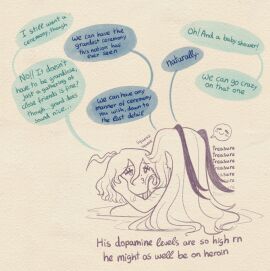 after_sex aftercare bathing bathing_together chibi cleaning_face die_lian_hua english_text female furina_(genshin_impact) genshin_impact highres neuvillette_(genshin_impact) speech_bubble water