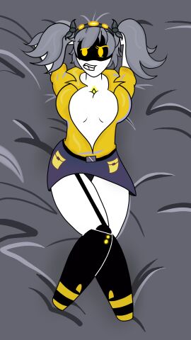 female female_focus female_only glitch_productions j_(murder_drones) murder_drones office_clothing robot_girl solo yellow_eyes