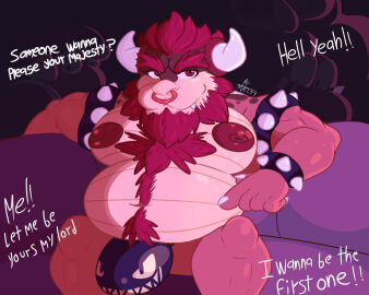 absurd_res animal_humanoid anthro areola aroused beard belly_hair big_areola big_muscles body_hair bowser bracelet bulge bullet_bill_underwear chest_hair claws clothed clothing damelty dragon dragon_humanoid facial_hair facial_piercing furniture group hair hammer_bros hammer_bros. hi_res horn huge_areola huge_muscles humanoid hybrid jewelry king koopa koopa_troopa male male/male male_only mario_(series) mario_and_luigi_(series) midbus musclegut muscles muscular muscular_thighs mythological_creature mythological_scalie mythology navel nintendo nipple_piercing nipples nose_piercing overweight overweight_anthro overweight_male party pecs piercing red_eyes red_hair royalty scalie sitting smile sofa spikes teeth tenting thong underwear underwear_only