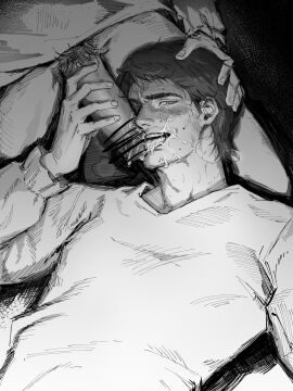artist_request black_and_white gay male_only oral