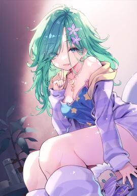 1girls breasts exposed_breasts final_fantasy final_fantasy_iv green_eyes green_hair legs long_hair rydia