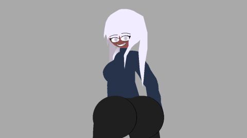 2d_animation animated ass ass_jiggle back_view backboob big_ass big_booty big_butt bouncing_ass breasts character_request dietzandwatson female female_only jiggling_ass smile stick_nodes sticknodes wobbling_ass