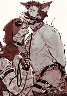 2boys abs alternate_costume animal_ears arm_hair beard big_bad_wolf_(cosplay) boots bow chest_hair collar cosplay couple deadpool deadpool_&_wolverine_(2024) dress facial_hair gay gloves grabbing_another's_ass groping hairy halloween halloween_costume holding holding_leash hood hood_up large_pectorals leash licking little_red_riding_hood_(copyright) little_red_riding_hood_(cosplay) logan_(x-men) looking_at_another male male_focus male_only marvel marvel_cinematic_universe marvel_comics mask mask_lift mature_male monochrome mori_hiya multiple_boys multiple_males muscular muscular_male mutant_(marvel) mutate_(marvel) muzzle_(mask) navel nipples open_mouth pants pectorals scar scars_all_over short_hair short_sleeves sitting sitting_on_person tail teeth thigh_strap tongue tongue_out topless_male trembling wade_wilson wolf_boy wolf_ears wolf_tail wolverine_(x-men) x-men yaoi