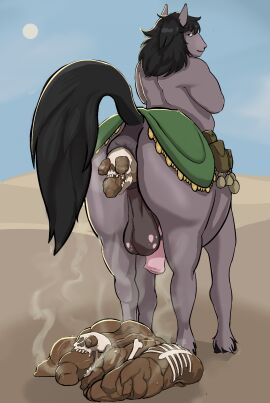 after_vore animal_genitalia animal_penis anus ass balls black_hair black_tail blue_sky bone bones_in_feces death desert equid equid_taur equine equine_anus equine_genitalia equine_penis equine_taur fatal_vore feces feces_in_ass feces_on_ground feces_pile fur genitals grey_body grey_fur hair half-erect hi_res hooves horse horse_taur human human_prey human_skull hyper_feces hyper_scat looking_back male mammal mammal_taur multiple_prey nude_taur outside penis perineum pink_penis pooping_on_floor pooping_outside raised_tail rear_view rib_cage scat skull skull_in_anus skull_in_feces sky smile solo standing steam steaming_feces stufferzz sun tail taur taur_pred vore