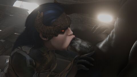 1boy 1girls 3d 4k ass avengers:_infinity_war big_ass big_butt blowjob blue_hair cum cum_in_mouth dark-skinned_male dark_skin enormous_penis fellatio female glowing_eyes hi_res high_resolution horns huge_cock human iron_man_(series) male marvel marvel_cinematic_universe marvel_comics massive_penis monster_girl penis proxima_midnight red_lj sucking_penis war_machine_(james_rhodes)