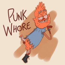 anus balls clothing digital_media_(artwork) firedust_(privategyre) genitals humanoid_genitalia ibispaintx looking_at_viewer male male_only open_species original piercing presenting privategyre punk smile smiling smiling_at_viewer solo solo_male