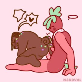 animated ass cake caked_up cosmo_(dandy's_world) dandy's_world gay_sex ibispaintx male male/male penis penis_in_ass roblox sprout_(dandy's_world)