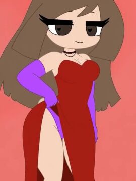 ai_generated aliya_(aliyal007) aliyal007 animated animation anthro anthro_female anthro_penetrated bead_necklace big_breasts big_thighs black_pupils breasts brown_eyes brown_hair disney dress elbow_gloves female female_human female_only female_penetrated gloves gloves_on gloves_only gown hair heart-shaped_pupils hi_res highres human jessica_rabbit lift lifting lifting_clothing lifting_dress long_playtime longer_than_one_minute looking looking_at_viewer medium_breasts music necklace panties panties_around_leg panties_only pose purple_elbow_gloves red_dress sexy sexy_body sexy_pose shaking slit slit_penetration smile smile_at_viewer solo solo_anthro solo_female solo_human sound sound_only_video swaying tagme thighs thong video who_framed_roger_rabbit