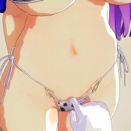 1boy 1girls 3d animated arms_behind_back beach big_breasts blush breasts breasts_out busty cleavage closed_eyes cow_print cow_print_bikini embarrassed female gloves good_girl highres large_breasts legs long_hair looking_at_viewer looking_pleasured male moaning mofumoko5 navel nipple_stimulation nipple_tweak nipples ocean patchouli_knowledge pleasure_face pleasured pov print_bikini pulling_another's_clothes purple_eyes purple_hair pussy pussy_peek smile solo tagme thighs touhou video voluptuous water