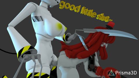 3d female futa_on_female futa_with_female futanari intersex mimi_sentry murder_drones robot_girl team_fortress_2 v_(murder_drones)