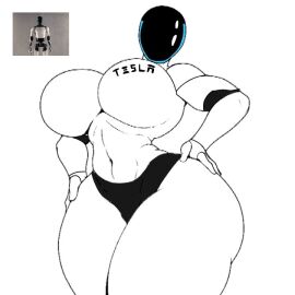 1girls breasts child_bearing_hips corporation edit faceless faceless_character female gynoid huge_thighs humanized large_breasts looking_at_viewer meme methados robot robotic shitpost tesla tesla_bot thick_thighs wide_hips