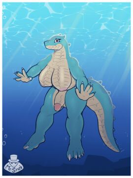 2d_animation alligator alligatorid animated anthro balls belly big_breasts big_nipples bounce bouncing_breasts bouncing_penis breasts bubble circumcised crocodilian eyelashes floating futanari genitals intersex inverted_nipples looking_at_viewer mrsnek nails nipples non-mammal_balls non-mammal_breasts non-mammal_nipples penis reptile scales scalie sea slightly_chubby solo swimming tail underwater water