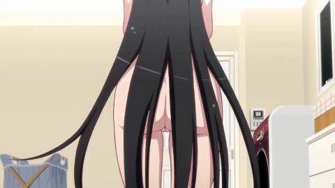 1girls animated anus araragi_tsukihi ass ass_focus black_hair close-up kenmaruart7 long_hair monogatari_(series) no_panties no_sound presenting presenting_hindquarters pussy tagme third-party_edit video