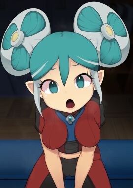 1girls bangs blue_eyes breasts carrie_mccuring female gerogeko inazuma_eleven inazuma_eleven_(series) maquia medium_breasts mercury_(inazuma_eleven) natto