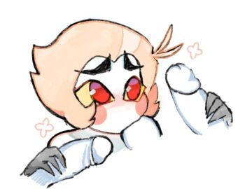 1boy 4_fingers blonde blonde_hair blowjob disembodied_hand disembodied_hands disembodied_penis disembodied_penises eyebrows eyes gay hazbin_hotel lazyamy lazyamy3 lucifer_morningstar_(hazbin_hotel) male multiple_penises penis red_cheeks red_eyes sucking sucking_penis white_body white_skin yellow_eyes