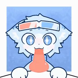 1:1 3d_glasses animated anthro duo eyewear fellatio fur genitals glasses low_res male oral penile penis sex short_playtime