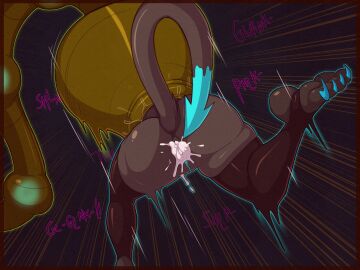 2d ass cum cum_in_pussy cum_inside feet female pussy spazman tagme tail_vore thrashing unwilling_prey vore