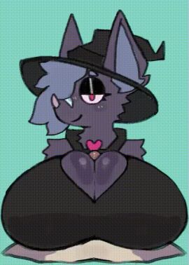 1boy 1girls animated anthro bat breasts female furry itsknotmilk knotmilk male paizuri pov titjob witch witch_costume witch_hat
