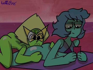 2d 2d_(artwork) 2d_animation 2girls anal anal_sex anilingus anilingus_from_female animated animation beach blue_body blue_hair duo duo_female female female_focus female_on_female green_body green_skin lapis_lazuli_(gem) lapis_lazuli_(steven_universe) lesbian_couple lesbian_sex licking_ass looking_pleasured luthrax music nude nude_female oral oral_penetration oral_sex peridot_(gem) peridot_(steven_universe) phone shorter_than_30_seconds steven_universe tagme tongue_in_anus video voice_acted yellow_hair yuri