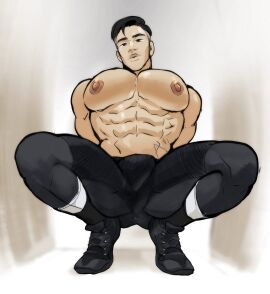 1boy abs big_pecs gay idoraad lilprincyvi male muscles nipples solo xexh