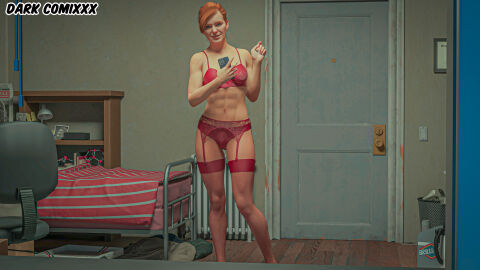 3d female lingerie marvel marvel_comics mary_jane_watson mary_jane_watson_(insomniac) red_hair spider-man_(series)