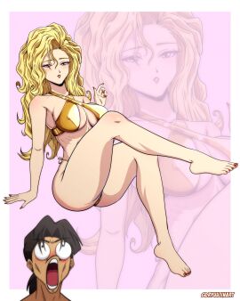 ass big_ass big_breasts big_butt big_thighs big_titties bikini breasts curvaceous curvaceous_female curvaceous_figure curvy curvy_figure curvy_hips female female_focus female_only golden_boy long_hair madame_president ryuujinart yellow_hair