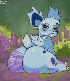 1girls 2024 2d 2d_(artwork) 2d_artwork ass big_ass big_butt blush brap bubble_butt butterknife742 color ear_piercing ear_ring earrings embarrassed eyelashes eyeshadow fart fart_cloud fart_everywhere fart_fetish farting_at_viewer fat_ass female feral furry furry_female game_freak gassy generation_1_pokemon lipstick makeup mammal nidorina nintendo passing_gas pokemon purple_fart purple_fart_cloud red_eyes shortstack sitting spikes tail thick_tail unusual_fart video_games