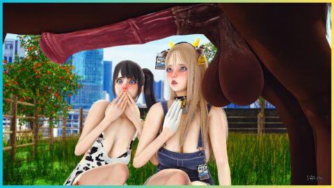 1animal 3d animal_genitalia balls big_penis black_hair blonde_female blonde_hair blue_eyes cock_awe equine equine_penis erect_penis erection farm female honey_select_2 horse horse_penis horsecock huge_balls long_hair male penis penis_awe ponytail scared staring_at_penis surprised testicles uncensored viktorkrev zoophilia