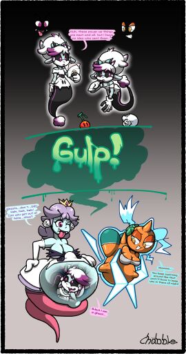 art_trade boo_(mario) boo_daisy_(chabble) boo_mushroom burnet_(pokemon) chabble double_cherry female ghost ghost_girl mario_(series) pokemon princess_daisy rotom rotom_burnet_(chabble) super_mario_bros. vore