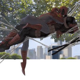 deadpool gay lkikai male male/male male_only marvel marvel_comics peter_parker spider-man spider-man_(series) wade_wilson