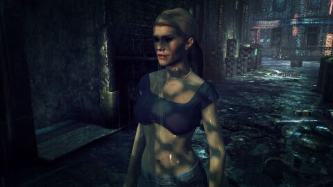 3d barbie_deep blonde_hair denim_shorts edit hitman hitman_absolution io-interactive screenshot screenshot_edit strip_club stripper video_games wet wet_body wet_skin