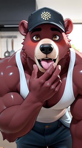 ai_generated ai_slop anthro bear furry_male muscular_male tagme video zinekai