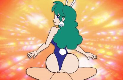 1boy 1girls animated animated_gif animated_image aqua_eyes ass big_breasts blue_eyes bouncing_ass bouncing_breasts breasts bunny_ears bunny_tail bunnysuit cock cowgirl_position dick female first_person_view gif green_hair hikaru_(parodius) long_hair male male_pov minus8 parodius parodius_animation_(minus8) penis penis_in_pussy point_of_view pov pussy red_eyes reverse_cowgirl_position straight vagina vaginal_penetration vaginal_sex wet wet_pussy