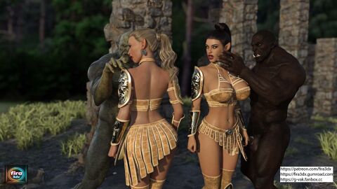 3d ass breasts comic elves female fira3dx goblin goblin_male huge_ass huge_cock male monsters orcs penis sample teaser