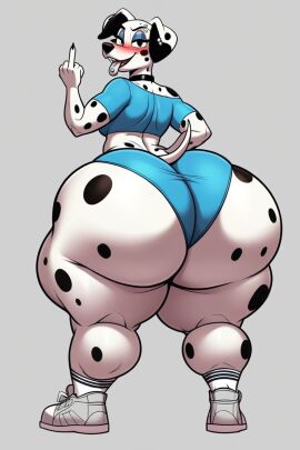 101_dalmatians ai_generated ass big_ass big_butt blue_panties bubble_ass bubble_butt canine dalmatian disney domestic_dog fat_ass fat_butt gigantic_ass gigantic_butt huge_ass huge_butt hunkbsaa long_socks massive_ass massive_butt panties perdita sneakers