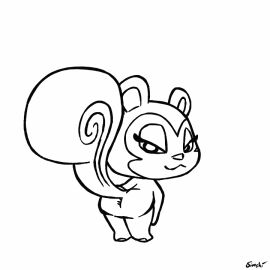 animal_crossing animated anthro anus anus_only ass bent_over chibi chibifur fart fart_cloud female flirting furry furry_female mammal mischievous nintendo pecan_(animal_crossing) presenting presenting_anus rodent sciurid seductive seductive_look seductive_smile simple_background simski solo squirrel standing traditional_animation tree_squirrel white_background