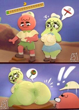 ! !! 1boy 1boy1girl 1girls 2025 anal_fluids anal_juice anal_juice_string anus anus_juice bald blush blushing boobs boots breasts candy eating_ass female glasses imminent_facesitting lime_skin looking_at_viewer looking_back male no_panties peak-chan_(okgaki) peak_(videogame) pleasure_face pussy red_skin scout scout_(peak) semidraws short_hair spread_anus spread_ass spread_legs spreading suprised sweaty sweaty_anus sweaty_ass tagme wide_hips