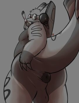 absurd_res aircraft aircraft_wings airplane_dragon anthro ass big_butt dragon eyewear goggles goggles_on_face hi_res jet_engine male mythological_creature mythological_scalie mythology overweight overweight_anthro overweight_male propeller scalie solo vehicle