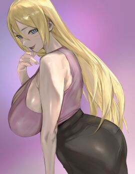 1girls ass ass_focus bare_chest bare_shoulders big_ass big_breasts black_skirt blonde_hair blue_eyes boruko boruto:_naruto_next_generations breasts busty canon_genderswap cleavage clothing dress exposed_shoulders eyelashes facial_markings female female_only gender_transformation genderswap genderswap_(mtf) hair_down hard_nipples huge_ass long_hair nail_polish naruto naruto_(series) no_bra no_bra_under_clothes non-nude off_shoulder oppai pencil_skirt pinup presenting_ass rear_view revealing_clothes round_ass rule_63 sexy_no_jutsu sideboob skirt smile solo taiyangyu tight_skirt transformation uzumaki_boruto visible_nipples whisker_markings whiskers