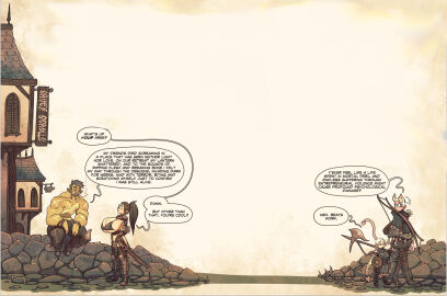 almost_naked ass axe big_ass big_breasts blade boots bow bow_(weapon) breasts breasts_bigger_than_head brick_wall brown_hair brunette_hair building buildings cigarette dark_humor dwarf dwarf_female elf elf_ears elf_female english english_text fantasy female glasses group half_elf horns humor humour impractical_armor jack_cayless light-skinned_female light_skin long_hair male male/female muscular orc orc_male otherling outdoors outside pointed_tail pointy_ears ponytail practically_nude rapscallion rapscallion_art rapscallion_games red_skin relmer revealing revealing_clothes scarred_body scars scars_all_over shield short_hair shortstack sitting sitting_on_wall skimpy skimpy_clothes smoking smoking_cigarette sword tail text thick_thighs ttrpg vice_&_violence village weapon white_hair wide_hips