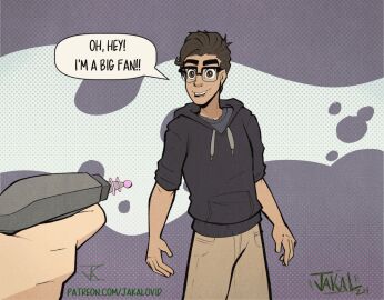 ahe_gao animated ass_expansion bimbo bimbofication bouncing_breasts breast_expansion breast_growth breast_growth_(enlargement) breasts breasts_bigger_than_head brown_eyes brown_hair bursting_breasts choker clothing_transformation full_lips gender_transformation genderswap genderswap_(mtf) giant_breasts glasses huge_breasts jakal63 jakalovid male male_focus male_only raygun rule_63 skirt tank_top thick_lips tongue tongue_out transformation